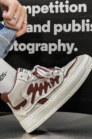 Concert Outfit Letter High Skate Shoes