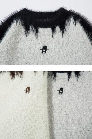 Concert Outfit Letter Jacquard Sweater