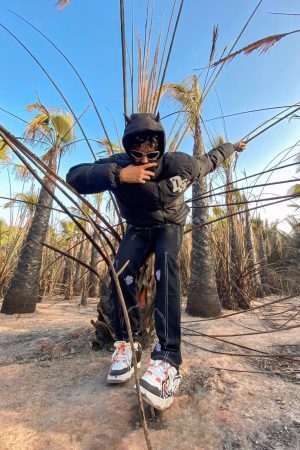 Concert Outfit Letter Lucky Clover Embroidered Baggy Jeans