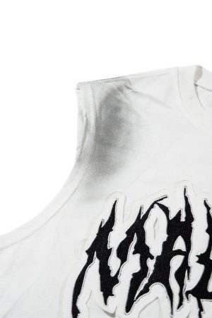 Concert Outfit Letter Patchwork Gradient Tank Top