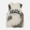 Concert Outfit Letter Patchwork Gradient Tank Top