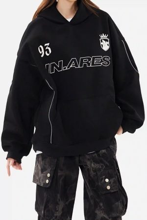 Concert Outfit Letter Print Line Design Hoodie