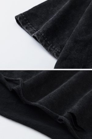 Concert Outfit Letter Print Ripped Hooded Tee