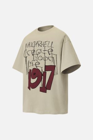 Concert Outfit Letter Print Short Sleeve T-Shirt