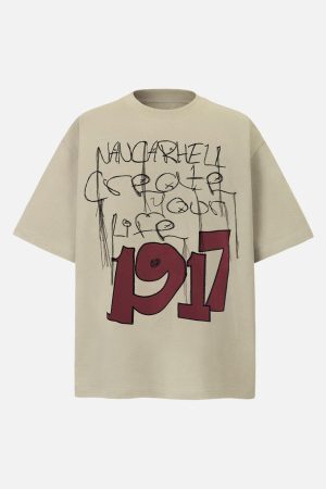 Concert Outfit Letter Print Short Sleeve T-Shirt