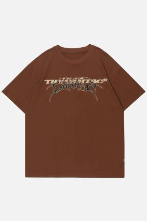 Concert Outfit Letter Print Solid Tee