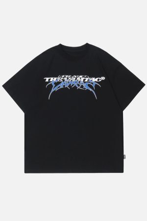 Concert Outfit Letter Print Solid Tee