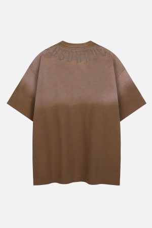 Concert Outfit Letter Printing Gradient Tee