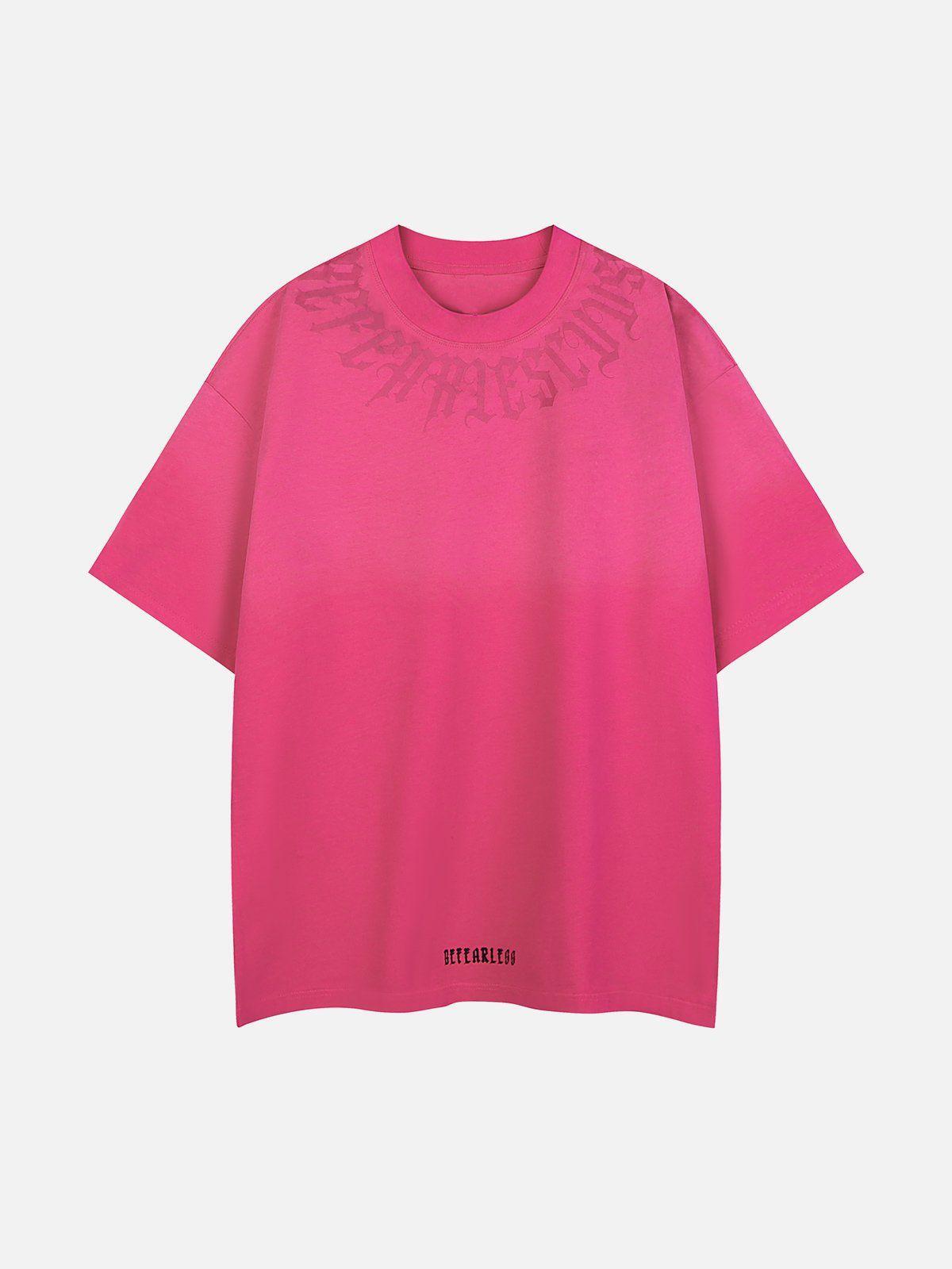 Concert Outfit Letter Printing Gradient Tee Concert Outfit Letter Printing Gradient Tee