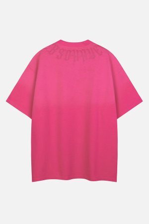 Concert Outfit Letter Printing Gradient Tee