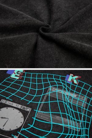 Concert Outfit Letter Ripple Print Tee