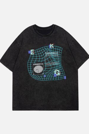 Concert Outfit Letter Ripple Print Tee