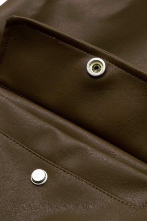 Concert Outfit Lettering Embroidered Leather Bomber Jacket