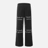 Concert Outfit Lettering Print Straight-Leg Sweatpants