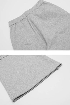 Concert Outfit Lettering Print Straight-Leg Sweatpants
