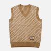 Concert Outfit Letters Graphic Sweater Vests