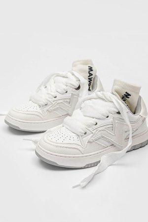 Concert Outfit Lightning Collision Color Splicing Board Shoes