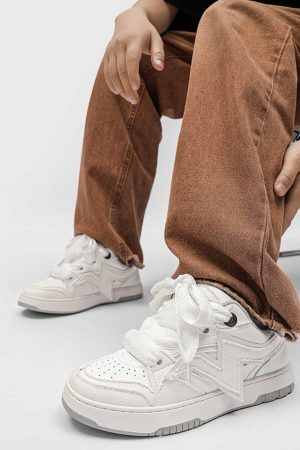 Concert Outfit Lightning Collision Color Splicing Board Shoes