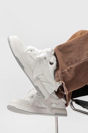 Concert Outfit Lightning Collision Color Splicing Board Shoes