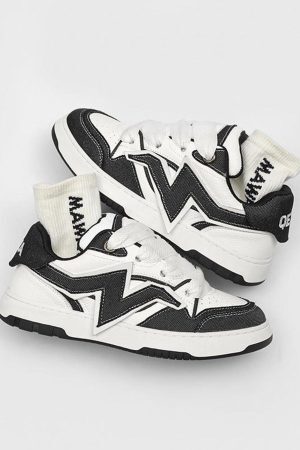 Concert Outfit Lightning Collision Color Splicing Board Shoes