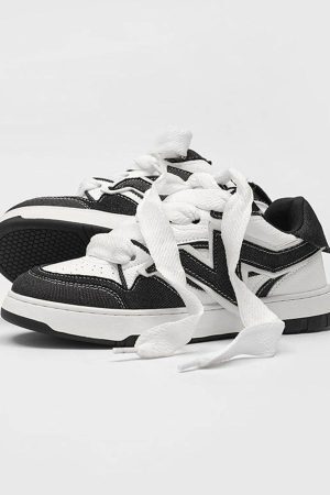 Concert Outfit Lightning Collision Color Splicing Board Shoes