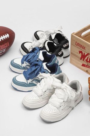 Concert Outfit Lightning Collision Color Splicing Board Shoes