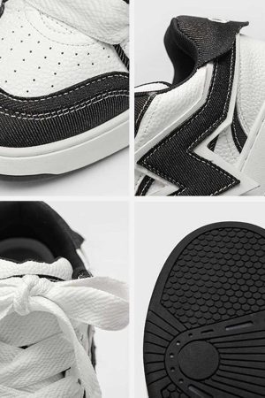 Concert Outfit Lightning Collision Color Splicing Board Shoes