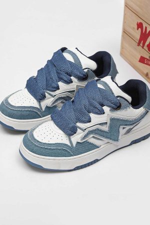 Concert Outfit Lightning Collision Color Splicing Board Shoes