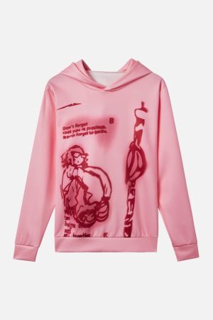 Concert Outfit Line Painted Character Hoodie