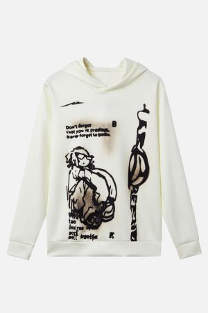 Concert Outfit Line Painted Character Hoodie