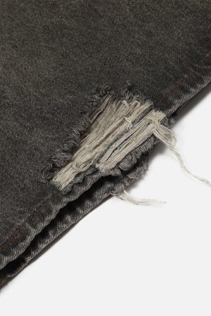 Concert Outfit Line Print Washed Loose Jeans