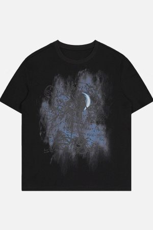Concert Outfit Line Skeleton Graphic Tee