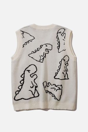 Concert Outfit Little Dinosaur Graphic Sweater Vest