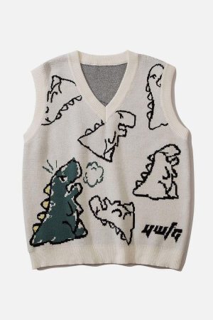 Concert Outfit Little Dinosaur Graphic Sweater Vest