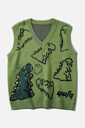 Concert Outfit Little Dinosaur Graphic Sweater Vest
