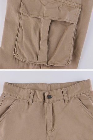 Concert Outfit Long Ribbon Low Waist Cargo Pants