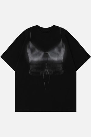 Concert Outfit Loose American Fuzzy Fun Printed T-Shirt