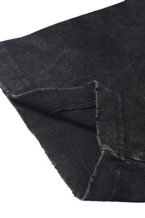 Concert Outfit Loose Retro Ribbed Print Washed T-Shirt