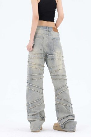Concert Outfit Loose Wide Leg Cat Whisker Jeans