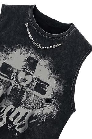 Concert Outfit Love Cross Street Rap Sleeveless Vest