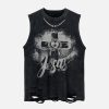 Concert Outfit Love Cross Street Rap Sleeveless Vest