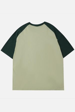 Concert Outfit Love Heart Print Patchwork Tee