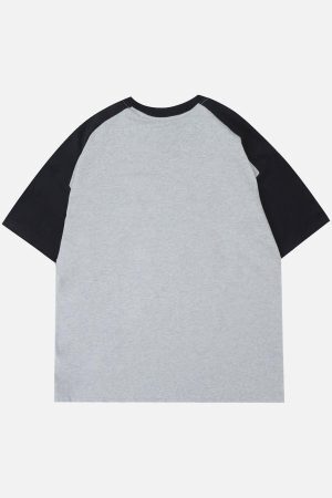 Concert Outfit Love Heart Print Patchwork Tee