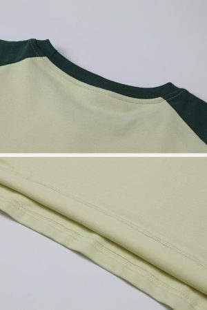 Concert Outfit Love Heart Print Patchwork Tee