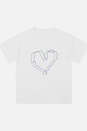 Concert Outfit Love Lines Print Tee