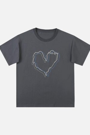 Concert Outfit Love Lines Print Tee