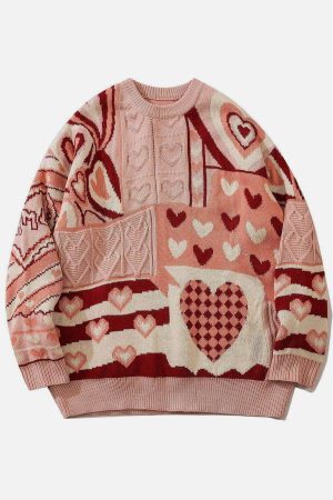Concert Outfit Love Weaving Knit Sweater