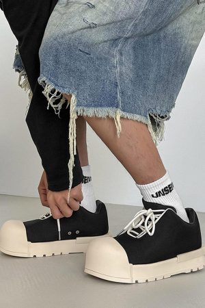Concert Outfit Low Top Canvas Platform Sneakers
