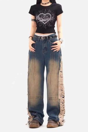 Concert Outfit Maillard Hottie Ripped Jeans