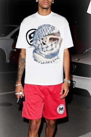 Concert Outfit Masked Portrait Graphic T-Shirt